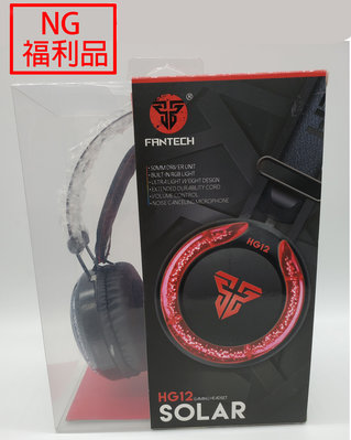 【風雅小舖】【NG】外觀瑕疵福利品 FANTECH HG12 RGB多彩燈效立體聲耳罩式電競耳機