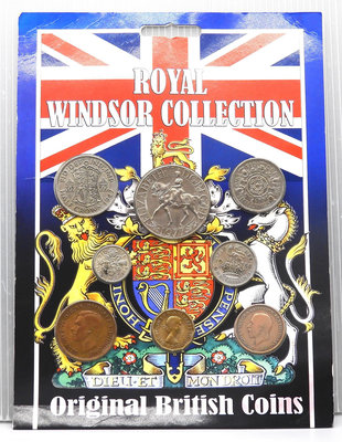 SKY062-9【周日結標】1977年英國 女皇登基25周年紀念 紀念套幣=1套8枚