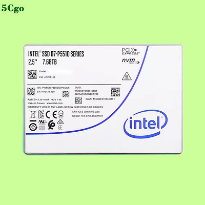 5Cgo【含稅】Intel/英特爾 P5510 3.84T 7.68T U.2 NVME PCIE4.0企業級固態存儲SSD