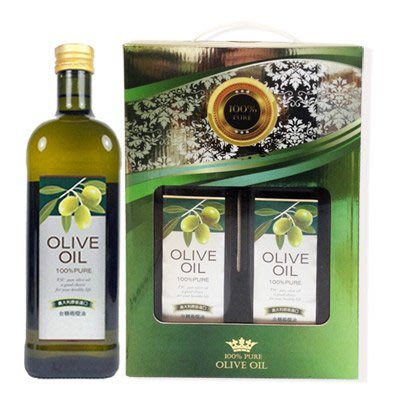 台糖100%橄欖油禮盒(1L/瓶) 2瓶/盒 特惠價699元宅配免運☆~年節送禮 頂級橄欖油