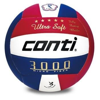 "爾東體育" CONTI V3000-5-RWB 5號頂級超細纖維貼布排球 5號排球 排球