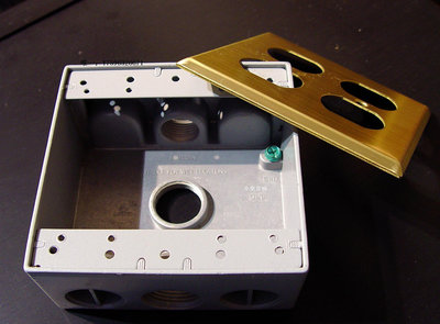 詩佳影音美國COOPER 高級二位合金電源座面板 國產合金底盒影音設備