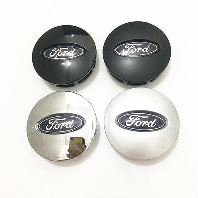 4個輪轂蓋 適用於Ford 65mm車輪蓋 Explorer Edge輪轂中心蓋車標 適用福特輪胎中心蓋 黑色銀色