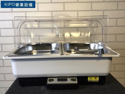 透明翻蓋帶溫控電加熱自助餐爐 自助餐保溫爐布菲爐早餐爐加熱銷-MXC006204A