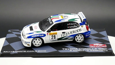 ixo 1:43 Toyota Corolla WRC 2000豐田花冠拉力賽車合金汽車模型