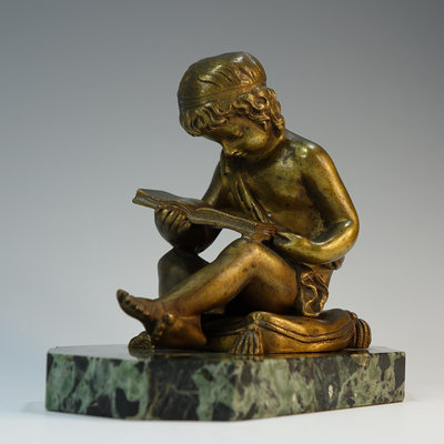 19世紀 / 法國 🇫🇷 著名雕塑家 Charles-Gabriel Lemire (1741-1827) 邱比特青銅雕塑