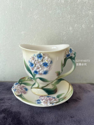 Franz法藍瓷早期杯盤（高：9.5cm，寬：12cm）-【聚寶閣】9440