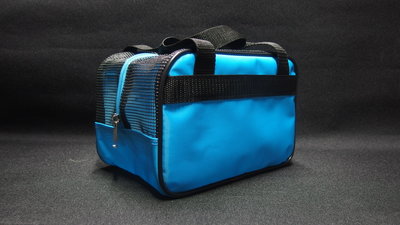 DJE-05 馬卡龍餐袋 餐包 環保便當袋 幼兒園 國小 學生餐袋 便當袋 透氣網面設計 可裝便當盒 水藍色+黑上網