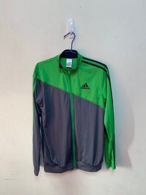 「 二手衣 」 Adidas 大童運動外套 XL號（綠灰）16