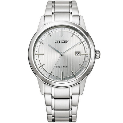 「官方授權」CITIZEN 星辰 光動能簡約大三針男腕錶AW1231-66A-40MM