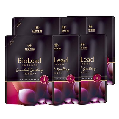 超值箱購《台塑生醫》BioLead經典香氛洗衣精補充包 紅粉佳人1.8kg(6包入)