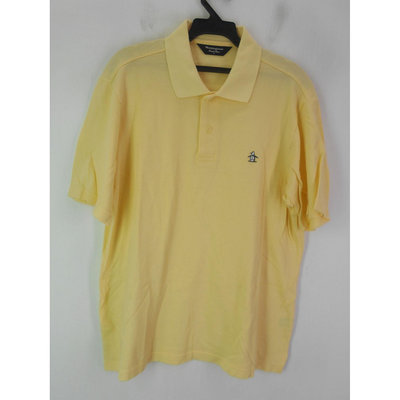 男 ~【Munsingwear企鵝】日本製~嫩黃色POLO衫 L號(4C96)~99元起標