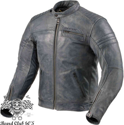 ♛大鬍子俱樂部♛ REVIT ® Restless 荷蘭 原裝 復古 騎士 皮衣 防摔衣 透氣款 稀有灰藍色