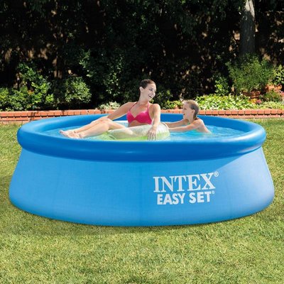 intex28106戶外野營家庭游泳池 碟形充氣水池玩耍 養魚池