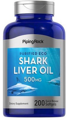【天然小舖】Piping Rock 現貨 shark liver oil 鯊魚肝油 500mg 200顆