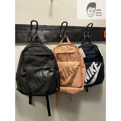 【AND.】現貨 NIKE LOGO BACKPACK 後背包 背包 書包 雙肩背 黑灰/粉金/藍白 男女款