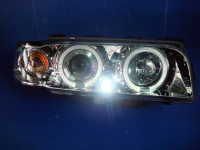 小亞車燈╠ 全新激光BMW E38-95-98年晶鑽一体魚眼光圈大燈