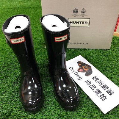 跩狗嚴選 英國代購正品 Hunter Short Wellington Boots 黑色 中筒 短筒 雨鞋 雨靴 亮面