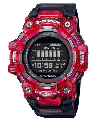 【金台鐘錶】CASIO卡西歐 G-SHOCK 藍牙連結智慧型手機 計步運動錶(紅x黑) GBD-100SM-4A1