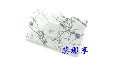 [ 莫那享 ] 工業風 白鐵 仿白大理石 網路插座 單 (白色) M-143
