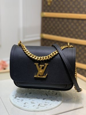 二手Louis Vuitton LV Lockme Chain bag 鏈條單肩包M57073黑色