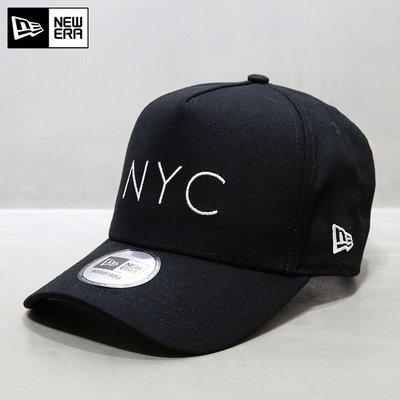 現貨優選#NewEra帽子韓國代購紐亦華MLB棒球帽硬頂刺繡NYC高頂鴨舌帽大頭圍簡約