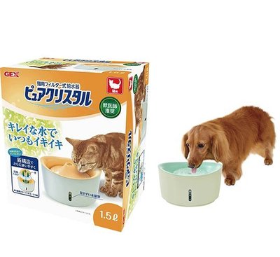 ☆米可多寵物精品☆日本GEX 犬貓用 循環式自動過濾淨水給水器1.5L另有貓用2.5L