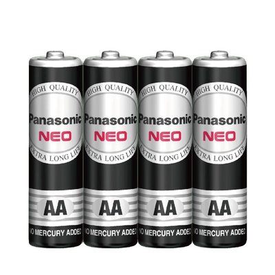 【國際牌Panasonic】碳鋅電池3號AA電池4顆裝(R6NNT/1.5V黑錳電池/乾電池/公司貨)