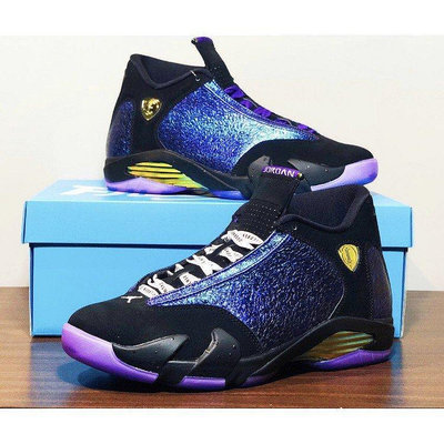 【流行潮品】Air Jordan 14 Doernbecher Freestyle 慈善 黑紫 籃球  CV2469-001慢跑鞋