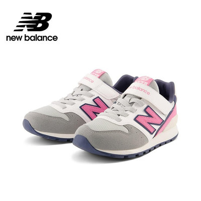 【New Balance】 NB 童鞋_中性_白灰粉_YV996XG3-W楦 996 大童
