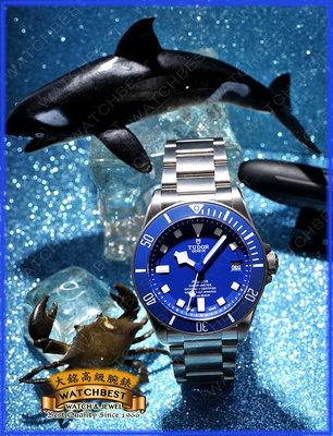 大銘腕錶 二手極新品 TUDOR 帝舵  25600TB 鈦金屬藍水鬼 42MM TD175065
