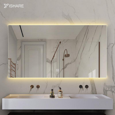 現貨:浴室鏡led上下背光鏡可洗手間鏡衛生間掛墻帶燈鏡子 自行安裝 無鑒賞期