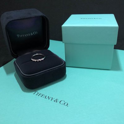《三福堂國際珠寶名品1177》Tiffany® ELSA PERETTI® 5顆鑽 PT950 疊戴戒指