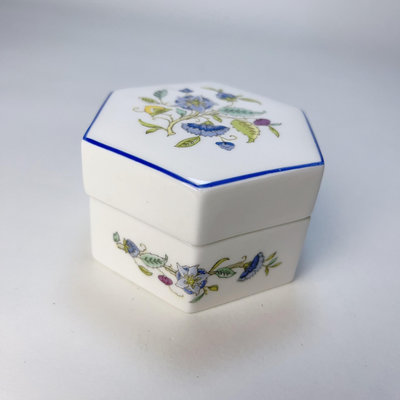 英國MINTON明頓哈頓莊園藍色飾品盒 香盒