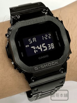 【威哥本舖】G-Shock 全新不鏽鋼改裝實品 DW-5600改裝 DW-5600BB 已改含錶（全黑款）