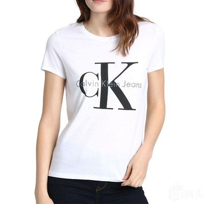 Calvin Klein 女生上衣/短袖T/圓領T恤 基本款 LOGO文字T 凱文克萊 CK 42MK976
