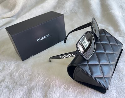 Chanel 香奈兒 LOGO 太陽眼鏡 CHANEL 黑框 墨鏡 素顏神器