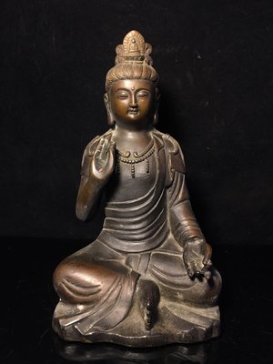 純銅觀音菩薩佛像，重1.2公斤，20080R
