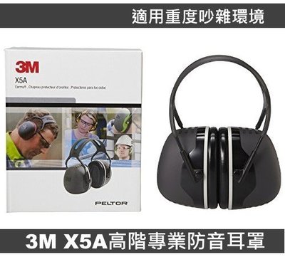 3M X5A PELTOR 頭戴式耳罩 工業防護 隔音耳罩 射擊 打靶 防音耳罩 NRR值31dB