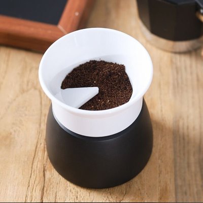 摩卡壺專用布粉器 雙閥 單閥咖啡接粉防飛粉環填粉器 快速撫平特價
