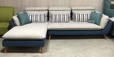 【N D Furniture】台南在地家具-北歐鄉村風多段調整功能頭枕貓抓皮L型沙發/貴妃沙發