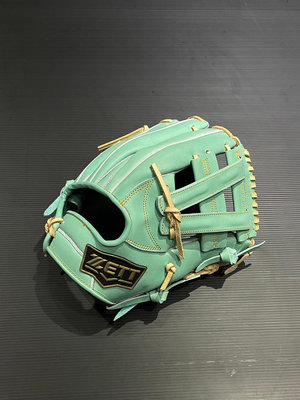 棒球世界ZETT SPECIAL ORDER 訂製款棒壘球手套特價內野V字檔粉綠色11.5吋