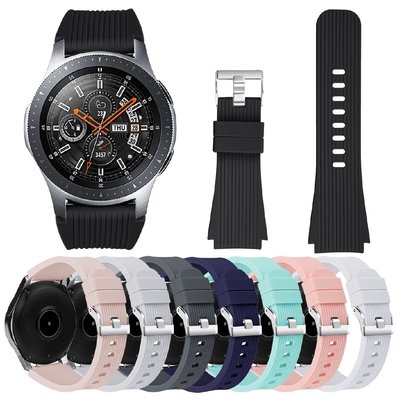 適用於三星Galaxy (46mm) SM-R800  galaxy watch 3 45mm 手錶直紋腕帶矽膠運動錶帶