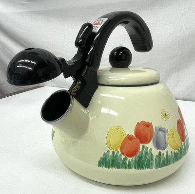 【JP.com】日本帶回HORO やかん LT-FK270 琺瑯笛音壺 2.7L 昭和時期 復古花柄茶壺 熱水壺