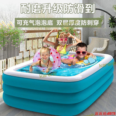 童遊泳池 家用大人充氣加厚小孩戲水池 超大幼兒室內家庭遊泳桶 充氣遊泳池 兒童戲水池 電動充氣泳池