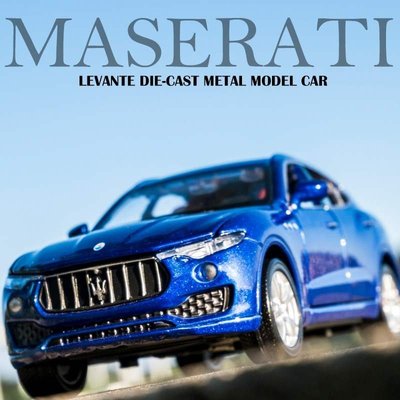 ╭。BoBo媽咪。╮天鷹模型 1:32 Maserati Levante 瑪莎拉蒂 萊萬特 六開門 聲光回力車-現貨黑