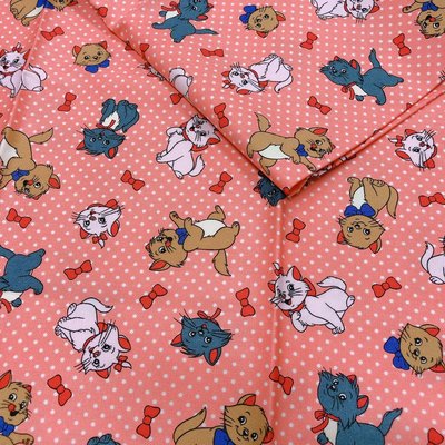 豬豬日本拼布 限量版權卡通布 迪士尼 瑪麗貓 厚棉布料材質