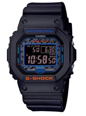 【萬錶行】CASIO G-SHOCK 城市藍橙霓虹太陽能電波  GW-B5600CT-1