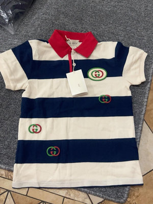 Gucci古馳、兒童Polo短袖T恤，6碼、正品，走驗貨寶。
