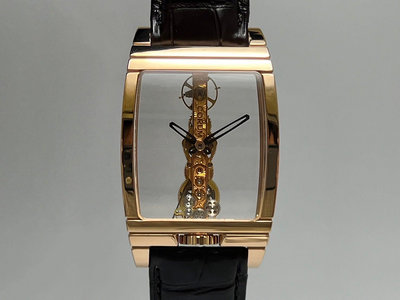 【黃忠政名錶】 CORUM 崑崙錶 玫瑰金 金橋 GOLD BRIDGE 32x50mm 已整理如新 附原廠玫瑰金錶扣